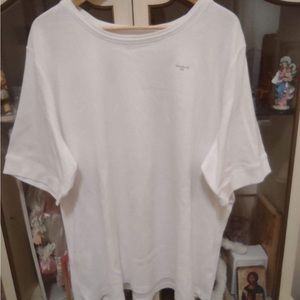NWT CJ Banks tops every day fit white three-quarter length sleeve 3X